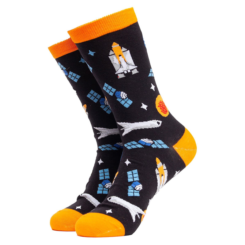 1 Pack Mens & Ladies Space Themed Crew Cotton Socks