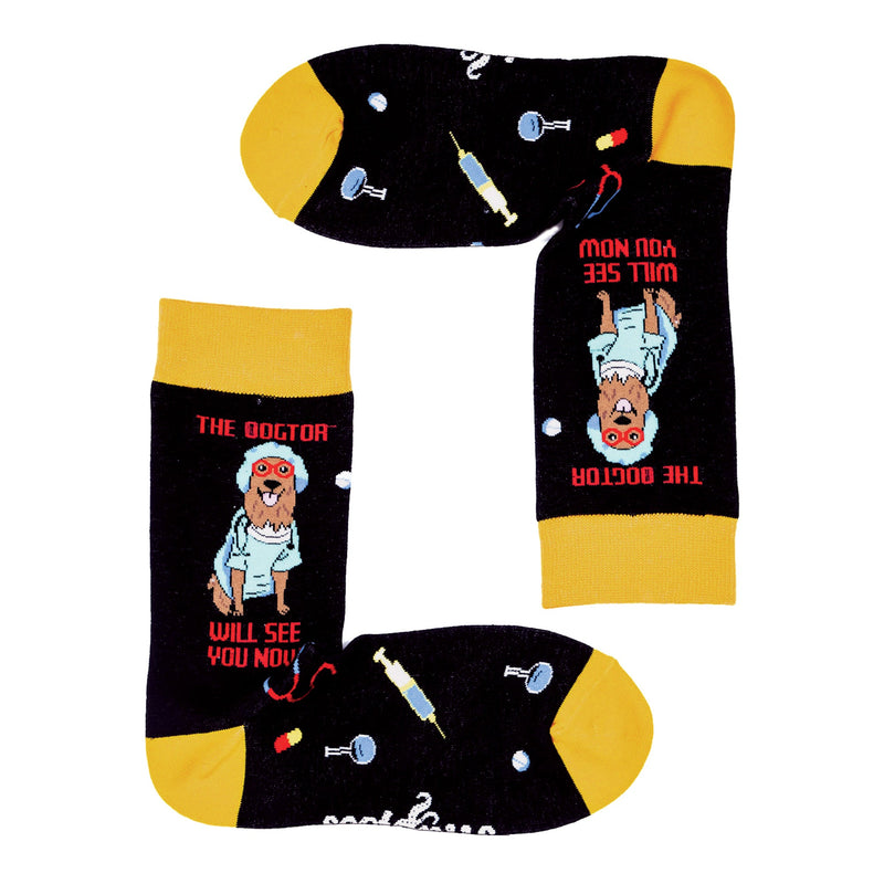 1 Pack Mens & Ladies Novelty Dog Crew Cotton Socks