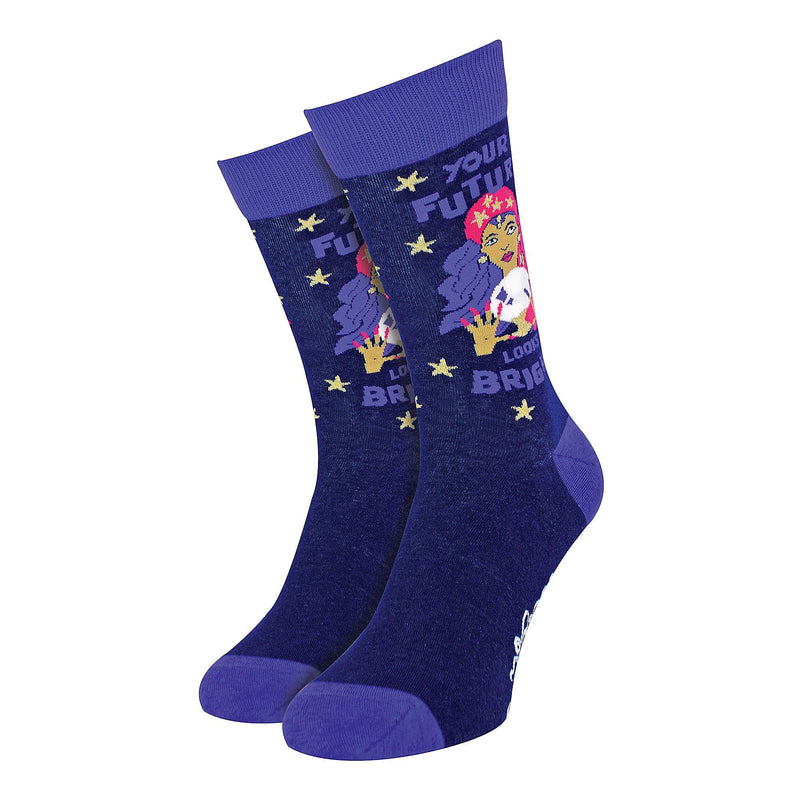 1 Pack Mens & Ladies Slogans Crew Cotton Socks
