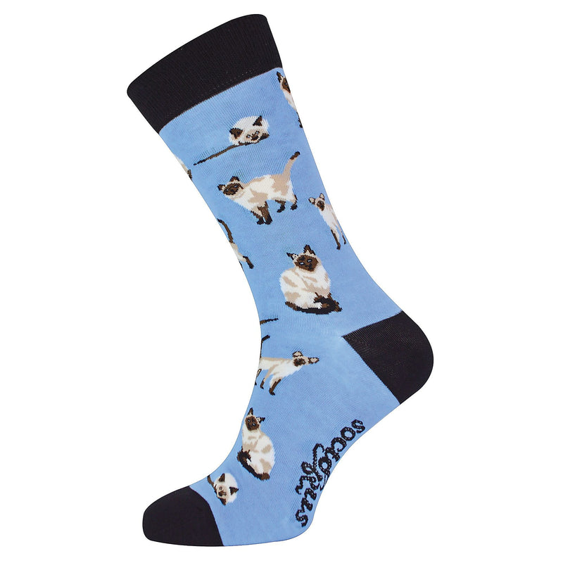 1 Pack Mens & Ladies Cat Print Crew Cotton Socks