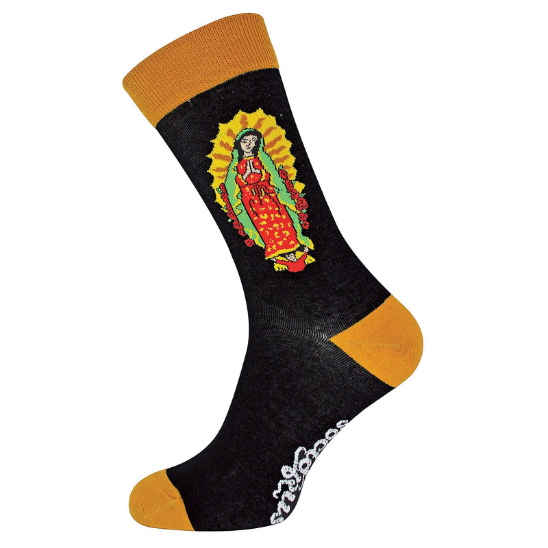 1 Pack Mens & Ladies Mary Guadalupe Crew Cotton Socks