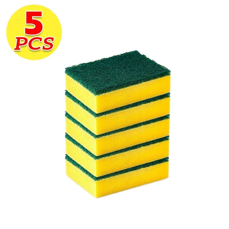 30/5pcs Magic Cleaning Sponges Double-sided Reusable Kitchen Sponge Wipes Pan Pot Dishwashing Scouring Pads Brush Clean Tools