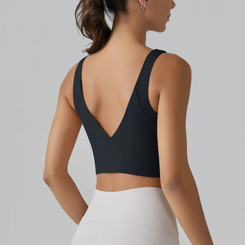 Yoga Bra Underwear Women Summer Shockproof Bra Beautiful Back Sports Running External Wear Training Fitness Yoga Tank Top Bra