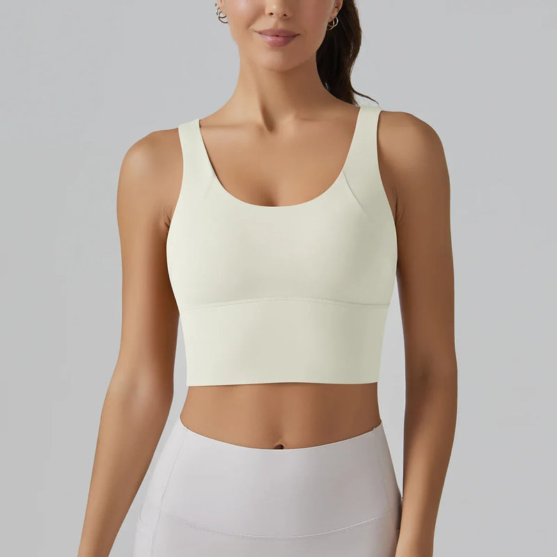 Yoga Bra Underwear Women Summer Shockproof Bra Beautiful Back Sports Running External Wear Training Fitness Yoga Tank Top Bra