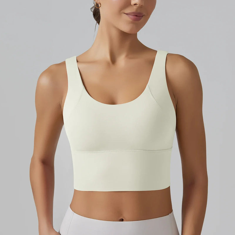 Yoga Bra Underwear Women Summer Shockproof Bra Beautiful Back Sports Running External Wear Training Fitness Yoga Tank Top Bra