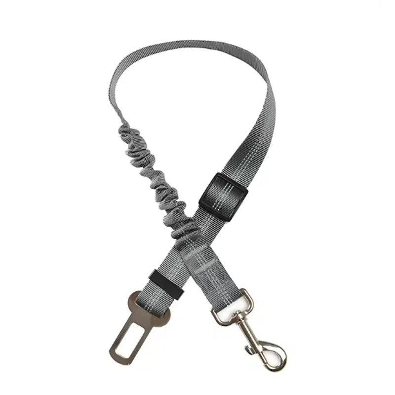 Dog Car Safety Belt Dog Safety Belt with Damping Belt and Reflective Line Adjustable Length Suitable Any Dog