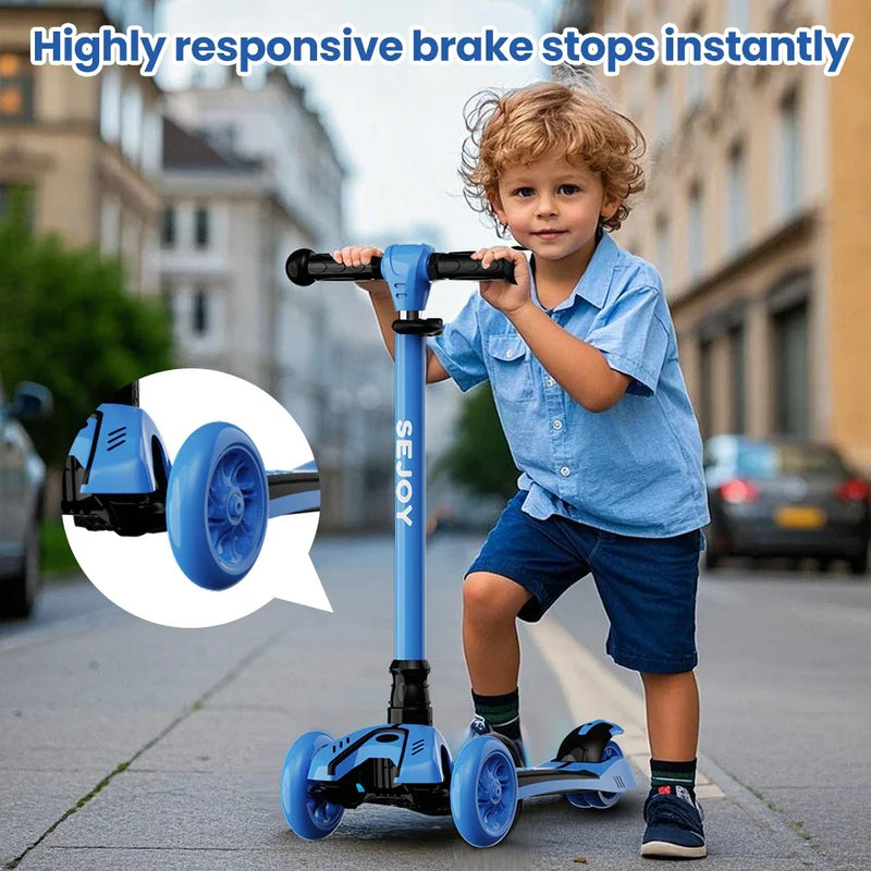 SEJOY 3-in-1 Kids Balance Scooter – Foldable,  Light-Up Wheels