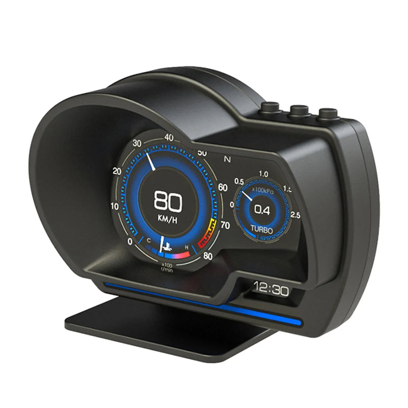 Car Head up Display, OBDⅡ+GPS Smart Gauge High Definition Speedometer Car Diagnostic Tool OBD Fault Code Elimination