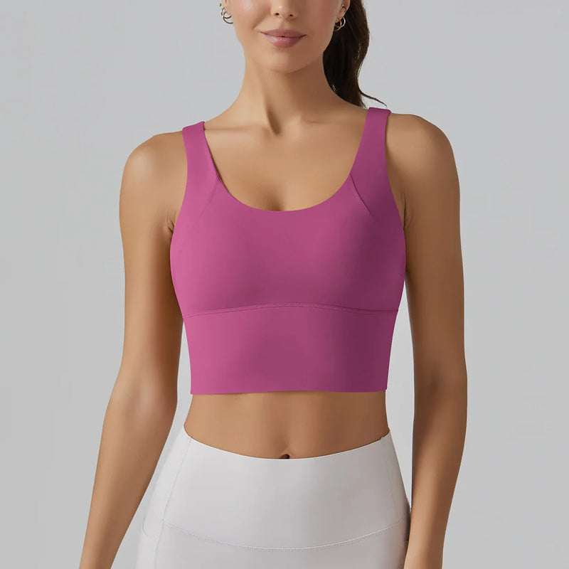Yoga Bra Underwear Women Summer Shockproof Bra Beautiful Back Sports Running External Wear Training Fitness Yoga Tank Top Bra