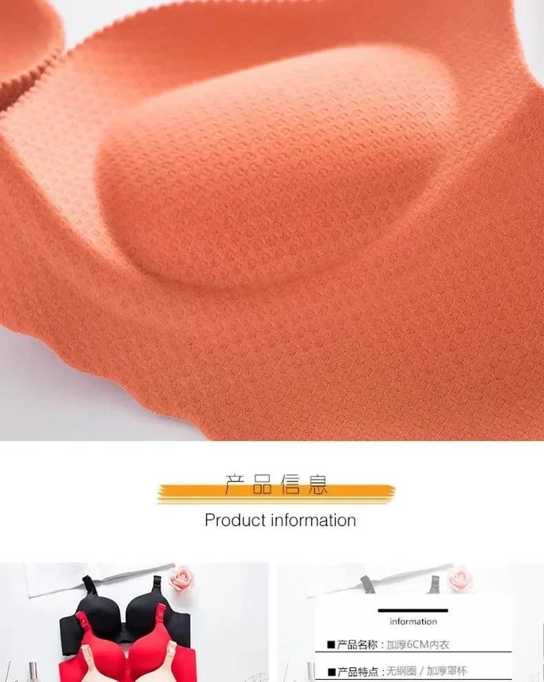 2025 New Extreme Push Up Bra 8cm Pads Small Bust Double Cup Padding Wireless Adjustable Plunge Bra Seamless Lift & Natural Shape