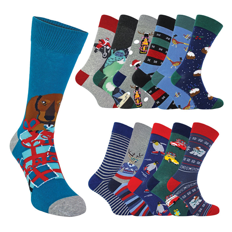 12 Days of Christmas Mens Advent Calendar Socks