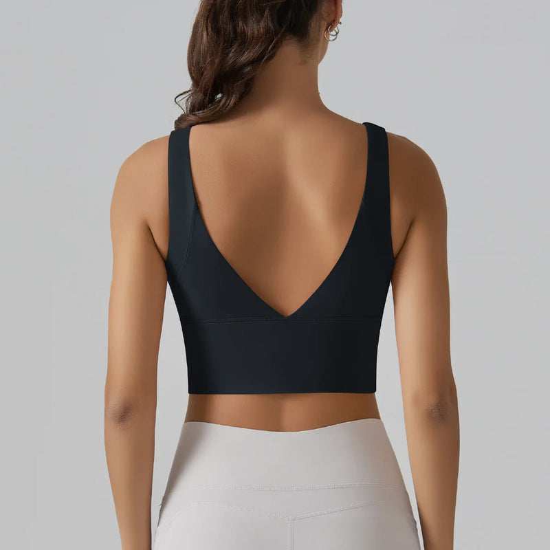 Yoga Bra Underwear Women Summer Shockproof Bra Beautiful Back Sports Running External Wear Training Fitness Yoga Tank Top Bra