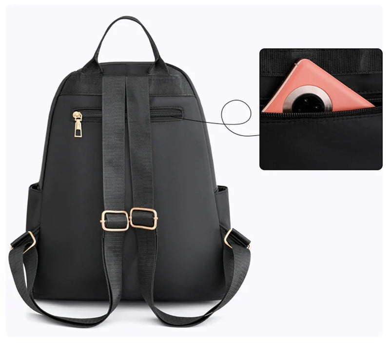 Fashion Bagpack Women High Quality Nylon Backpacks Female Big Travel Back Pack Large School Bags for Teenage Girls Shoulder Bag