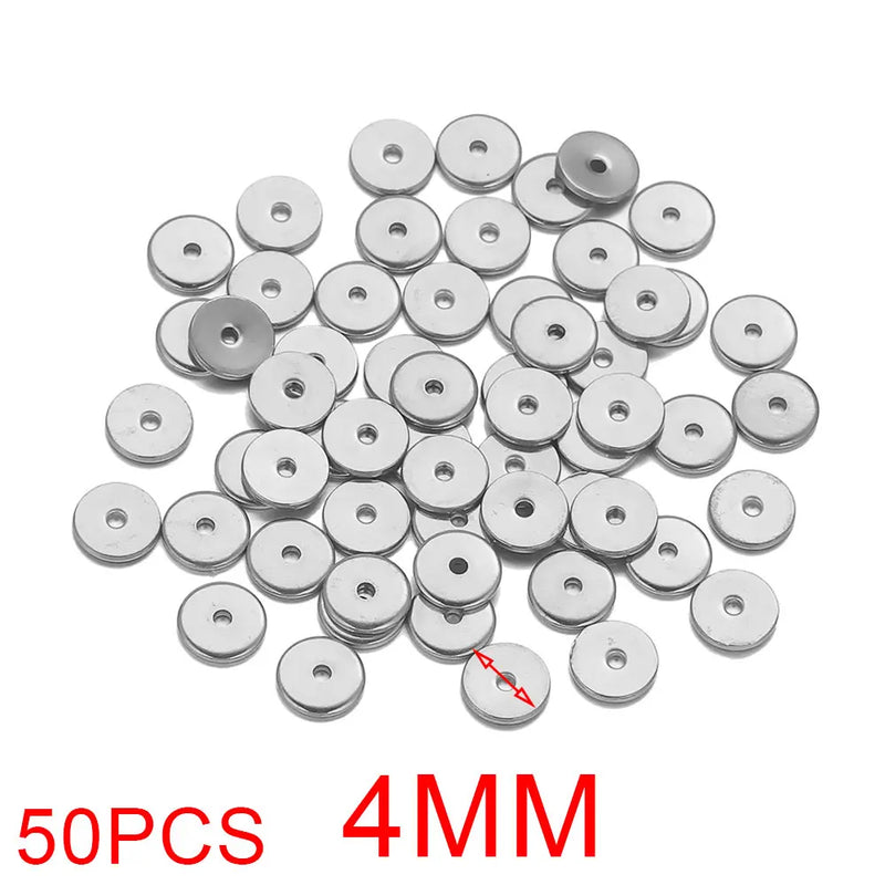 50pcs Stainless Steel Daisy Snowflake Flower Spacer Beads Gold Plated Loose Bead Cap for DIY Needlework Jewelry Making Bracelet