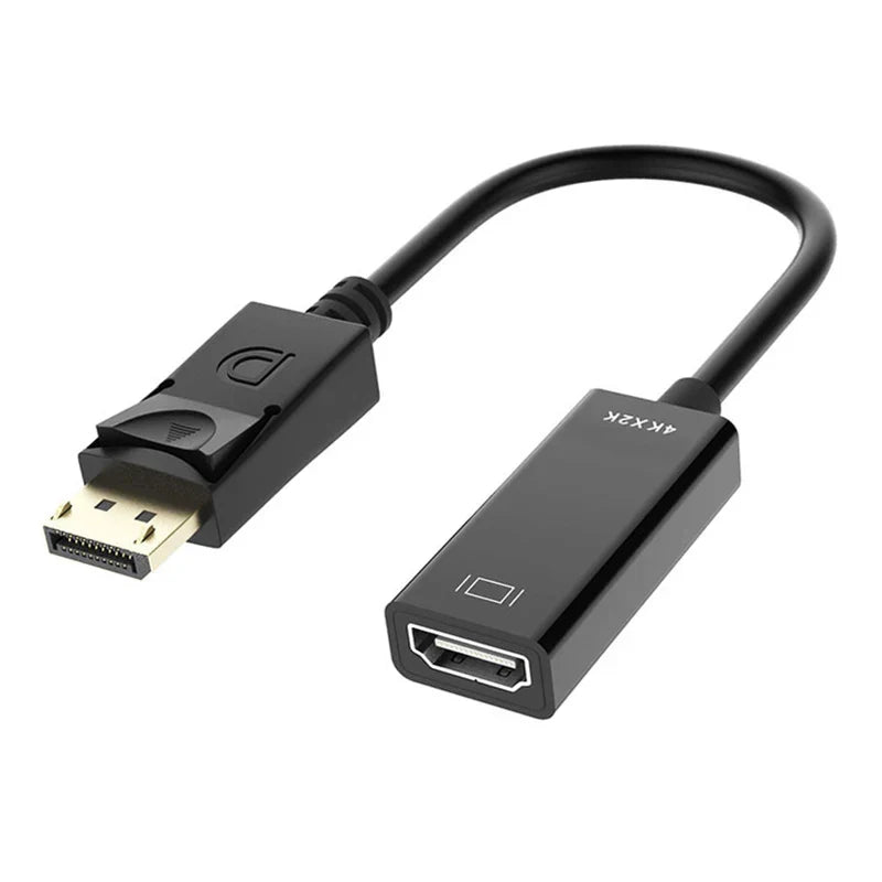 DisplayPort to HDMI-compatible 4K Adapter Converter Male DP to Female HDMI-Compatible Cable Video Audio For HDTV PC Projector