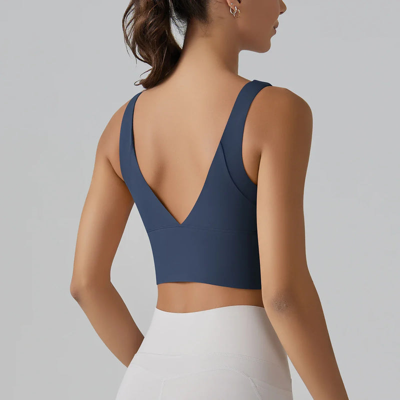Yoga Bra Underwear Women Summer Shockproof Bra Beautiful Back Sports Running External Wear Training Fitness Yoga Tank Top Bra