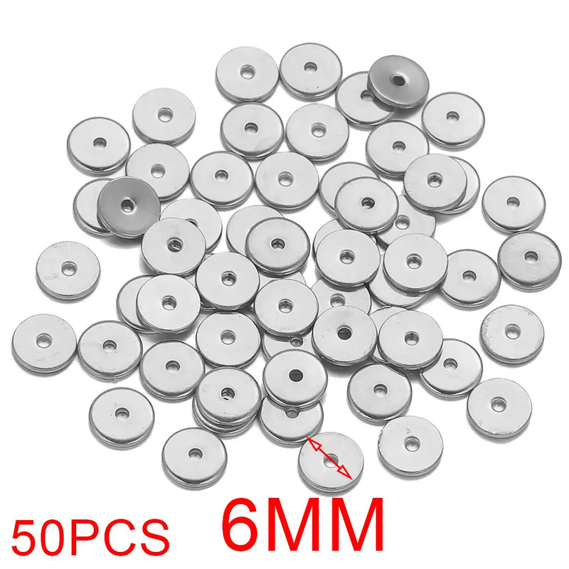 50pcs Stainless Steel Daisy Snowflake Flower Spacer Beads Gold Plated Loose Bead Cap for DIY Needlework Jewelry Making Bracelet