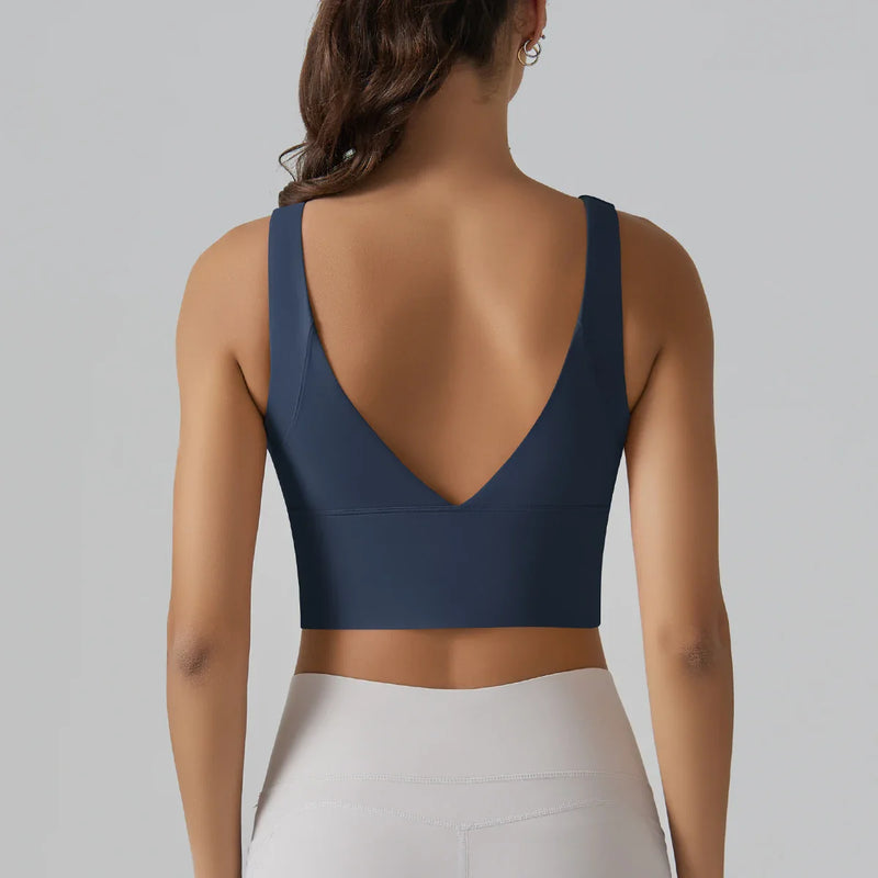 Yoga Bra Underwear Women Summer Shockproof Bra Beautiful Back Sports Running External Wear Training Fitness Yoga Tank Top Bra
