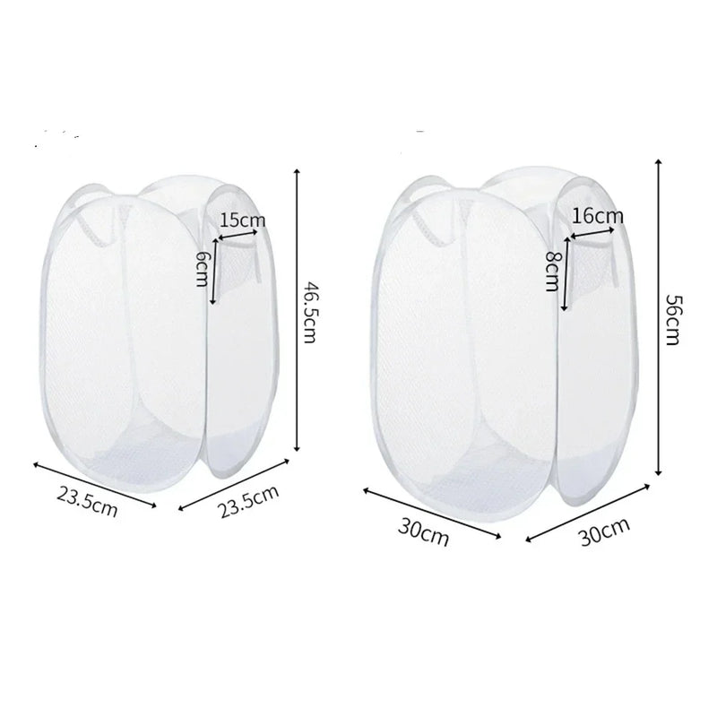 1/3Pcs Dirty Clothes Basket Skeleton Ventilated Foldable Easy Storage Portable Large Capacity Clothes Basket