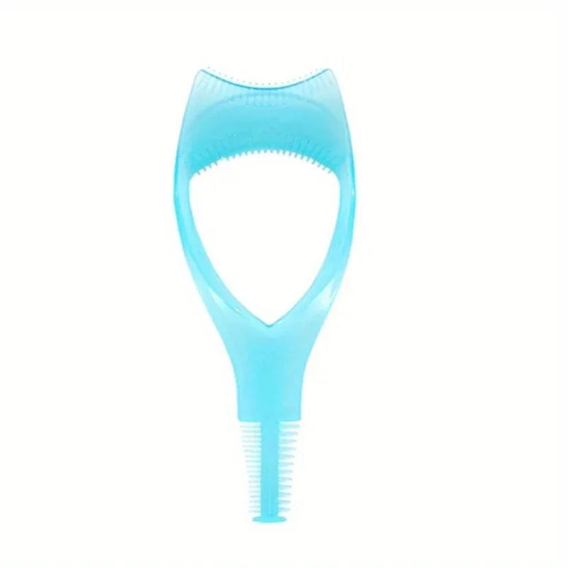 3 in 1 Mascara Applicator Template with Eyelash Curler Guard and Case, Eyeliner Holder, Eyelash Aid, Eyebrow Drawing Tool Makeup