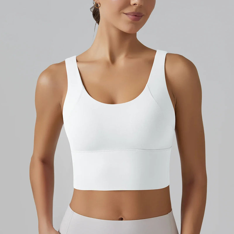 Yoga Bra Underwear Women Summer Shockproof Bra Beautiful Back Sports Running External Wear Training Fitness Yoga Tank Top Bra
