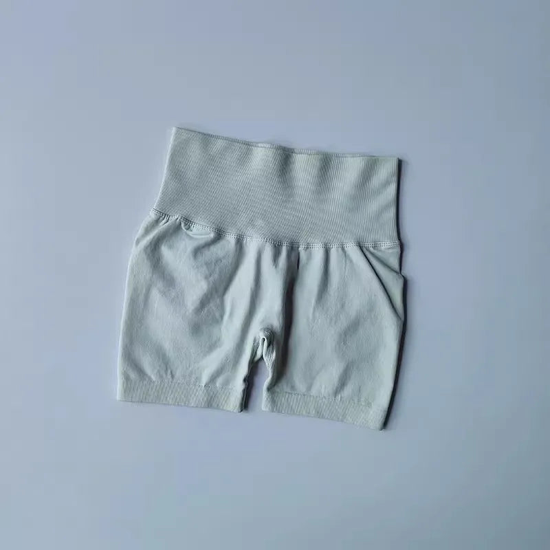 Summer High-Waist Women's Yoga Shorts Breathable Fitness Butt Lift Sports Running Shorts Cycling Push-Up Workout Gym Shorts