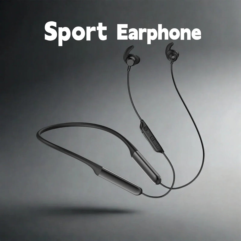 Magnetic sports wireless neckband with dual battery