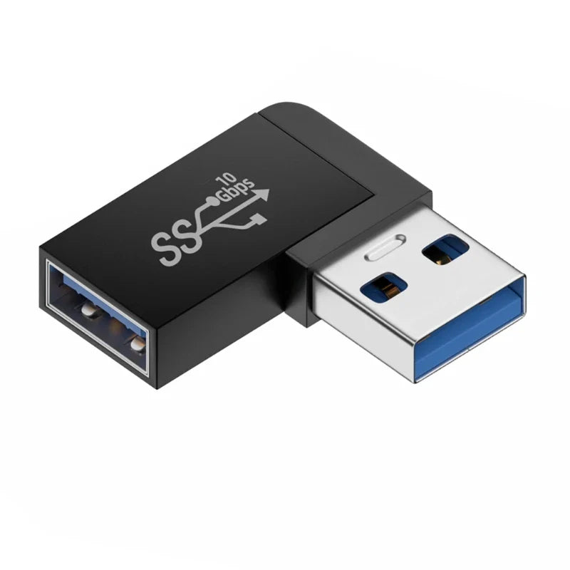 NNBILI 90 Degree Right Angle USB 3.0 Extension Adapter Upward Elbow USB Connector For PC Male to Female Extension Plug Converter