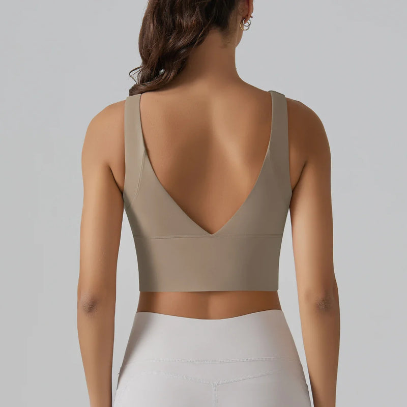 Yoga Bra Underwear Women Summer Shockproof Bra Beautiful Back Sports Running External Wear Training Fitness Yoga Tank Top Bra