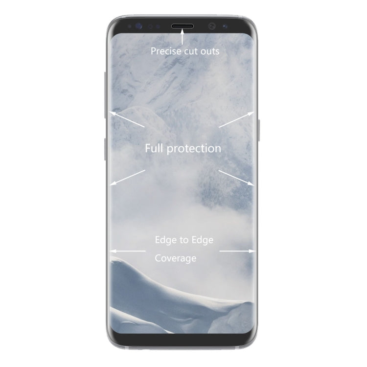 ENKAY Hat-Prince for Galaxy S8 + / G9550 0.26mm 9H Surface Hardness 3D Explosion-proof Full Screen Curved Heat Bending Tempered Glass Color Screen Film, For Galaxy S8 + / G9550 Transparent