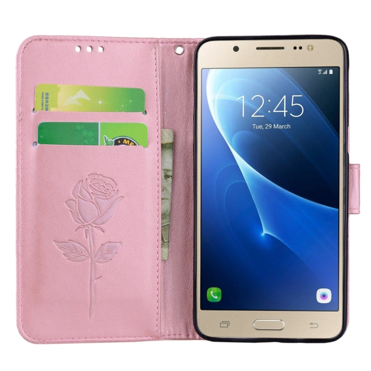 For Galaxy J5 (2016) / J510 Roses Pressed Flowers Pattern Flip Leather Case with Holder & Card Slots & Wallet, For Samsung Galaxy J5 (2016) / J510