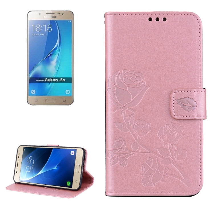 For Galaxy J5 (2016) / J510 Roses Pressed Flowers Pattern Flip Leather Case with Holder & Card Slots & Wallet, For Samsung Galaxy J5 (2016) / J510
