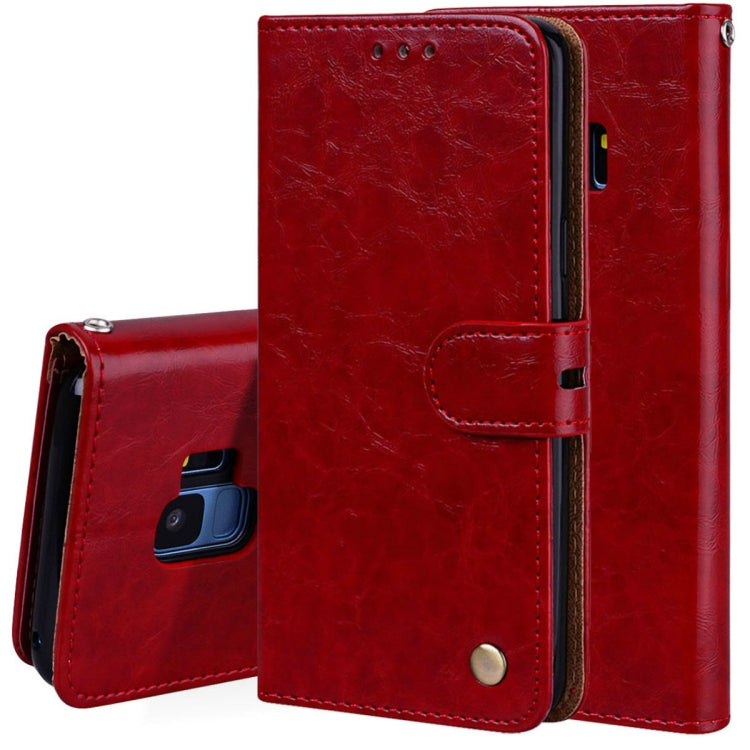 For Galaxy S9 Oil Wax Texture Horizontal Flip Leather Case with Holder & Card Slots & Wallet, For Galaxy S9