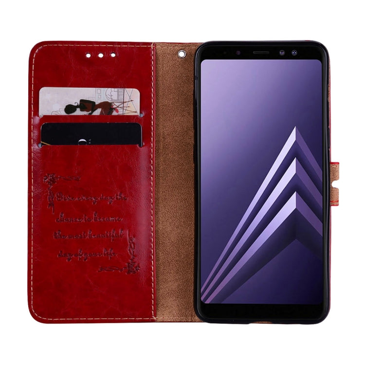 For Galaxy A8 (2018) Business Style Oil Wax Texture Horizontal Flip Leather Case with Holder & Card Slots & Wallet, For Galaxy A8 (2018)