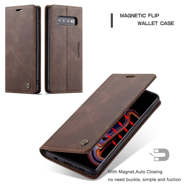 CaseMe-013 Multifunctional Retro Frosted Horizontal Flip Leather Case for Galaxy S10 Plus, with Card Slot & Holder & Wallet, For Galaxy S10 Plus