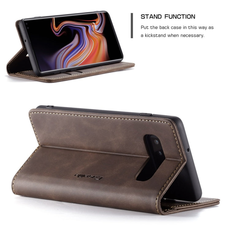 CaseMe-013 Multifunctional Retro Frosted Horizontal Flip Leather Case for Galaxy S10 Plus, with Card Slot & Holder & Wallet, For Galaxy S10 Plus