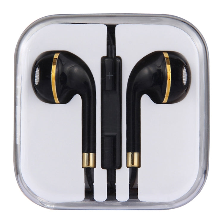 Black Wire Body 3.5mm In-Ear Earphone with Line Control & Mic for iPhone, Galaxy, Huawei, Xiaomi, LG, HTC and Other Smart Phones