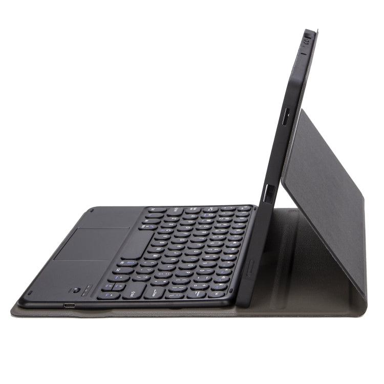 For iPad 11 2025 / 10th Gen 10.9 2022 YA10B-A Lambskin Texture Bluetooth Touch Keyboard Leather Tablet Case with Pen Slot, YA10B-A