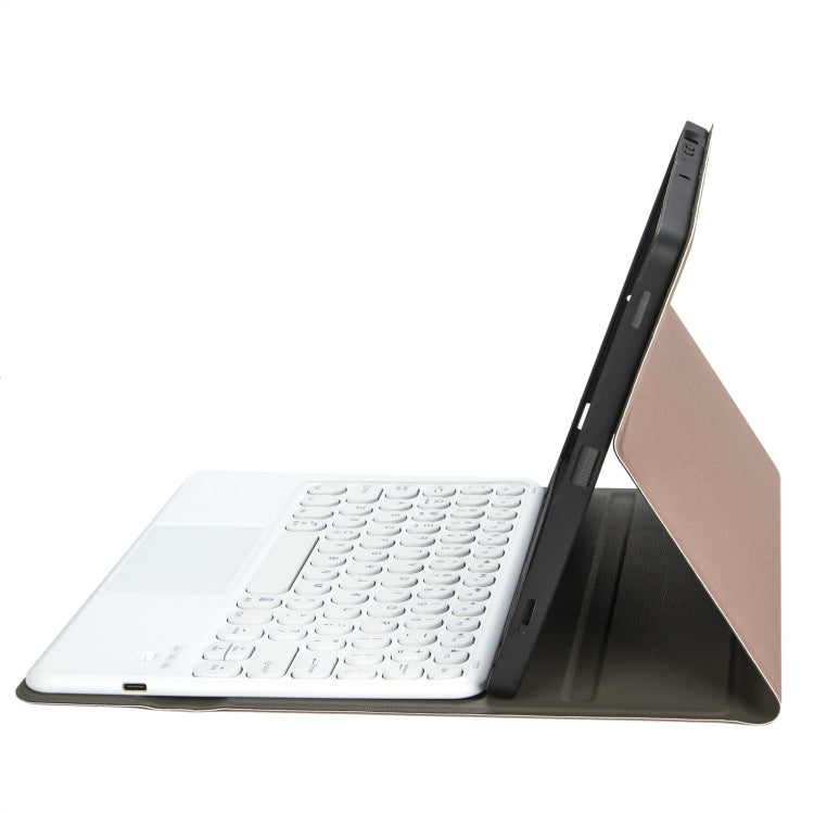 For iPad 11 2025 / 10th Gen 10.9 2022 YA10B-A Lambskin Texture Bluetooth Touch Keyboard Leather Tablet Case with Pen Slot, YA10B-A