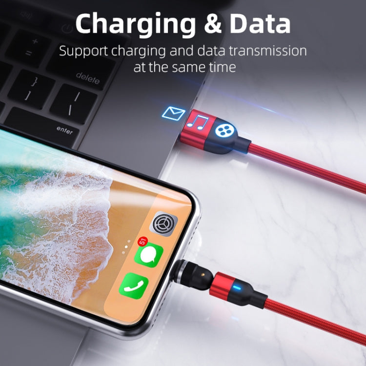 2m 3A Output USB to USB-C / Type-C 540 Degree Rotating Magnetic Data Sync Charging Cable, 2m Type-C