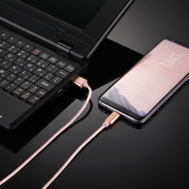 Knit Texture USB to USB-C / Type-C Data Sync Charging Cable, Cable Length: 1m, 3A Total Output, 2A Transfer Data