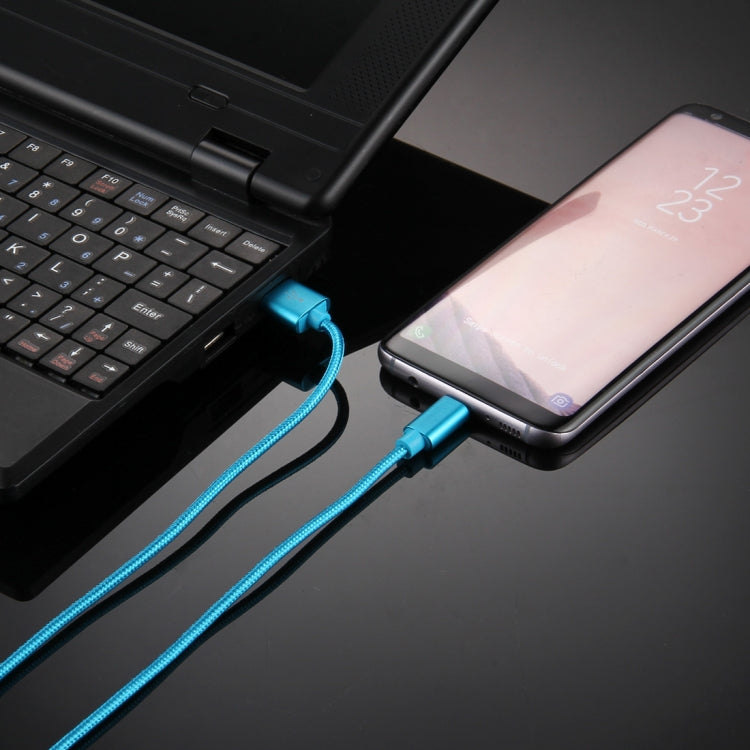 Knit Texture USB to USB-C / Type-C Data Sync Charging Cable, Cable Length: 3m, 3A Total Output, 2A Transfer Data