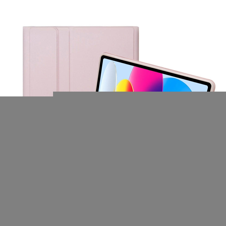 For iPad 11 2025 / 10th Gen 10.9 2022 A10B-AS Lambskin Texture Backlight Bluetooth Touch Keyboard Leather Tablet Case with Pen Slot, A10B-AS