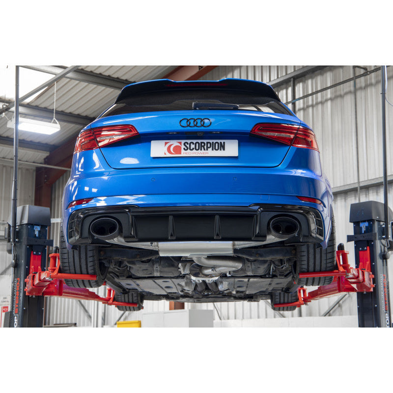Scorpion Exhausts - Audi RS3 8V SPORTBACK Facelift (GPF and non GPF models) cat-back / gpf back system  (Multiple Options) - Carbon Tips