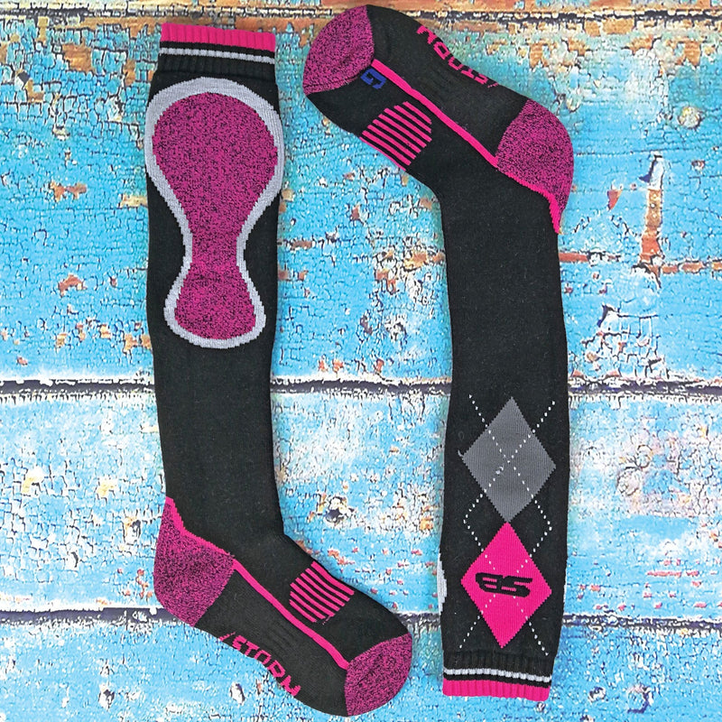 1 Pack Ladies Long Knee High Cotton Equestrian Socks