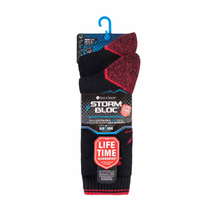 2 Pack Mens Heavy Duty Reinforced Cotton Socks for Boots
