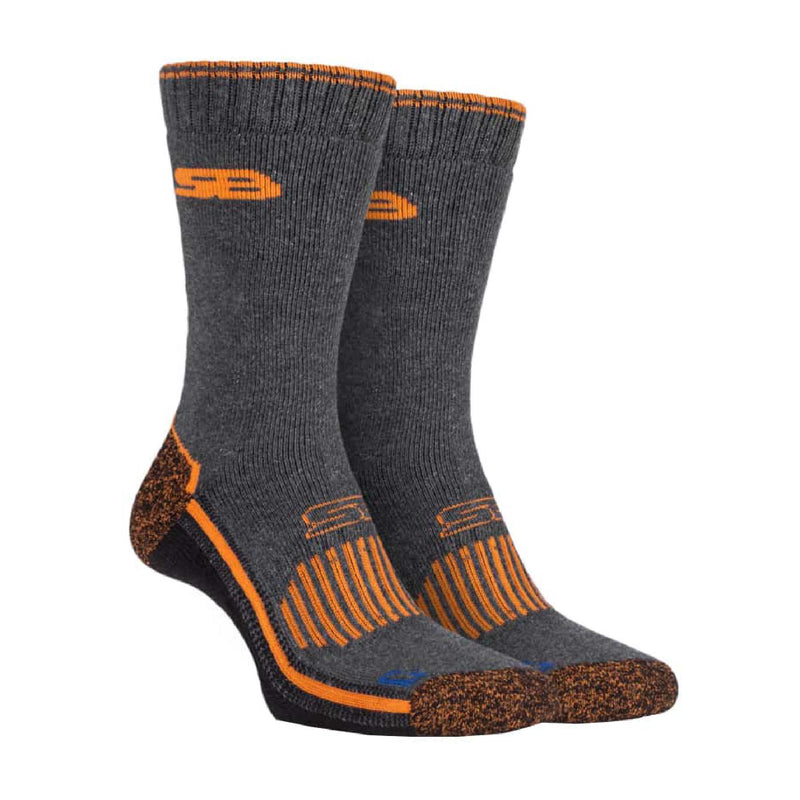2 Pack Mens Heavy Duty Reinforced Cotton Socks for Boots