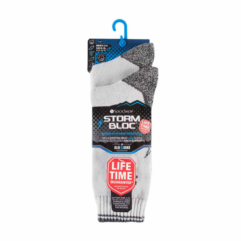 2 Pack Mens Heavy Duty Reinforced Cotton Socks for Boots