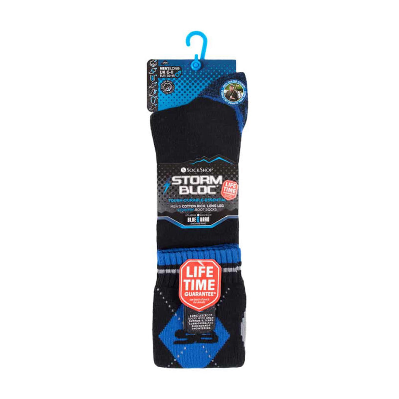 1 Pack Mens Extra Long Knee High Cotton Rich Wellington Boot Socks