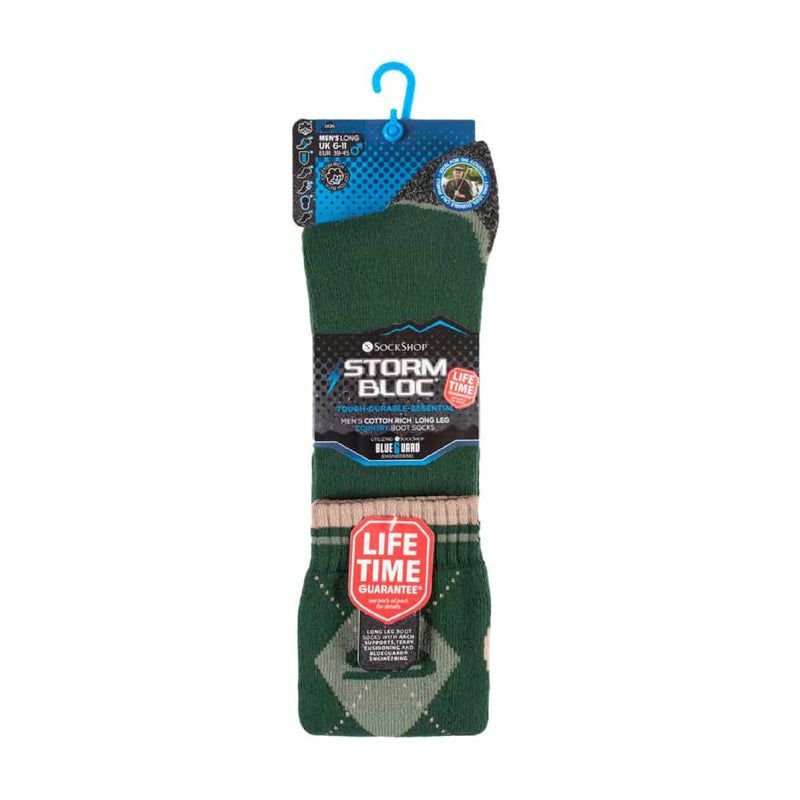 1 Pack Mens Extra Long Knee High Cotton Rich Wellington Boot Socks